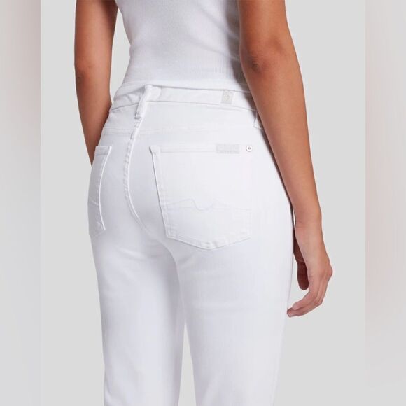 7 for All Mankind SLIM ILLUSION KIMMIE STRAIGHT IN LUXE WHITE - Picture 6 of 13